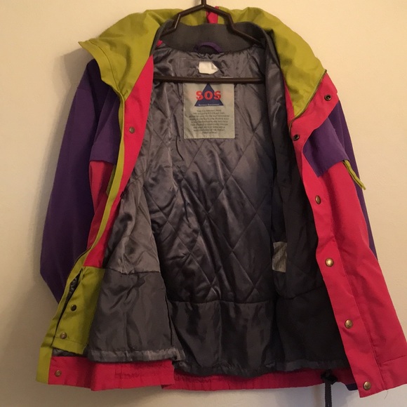 Vintage Retro SOS Ski Jacket - Picture 6 of 9